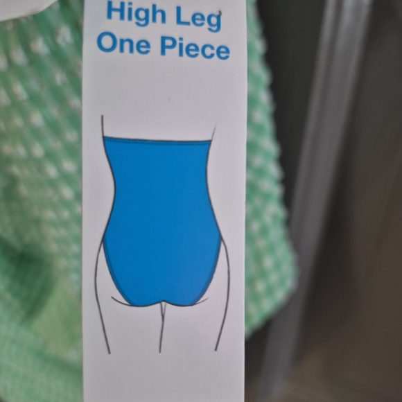 Green Gingham One-Piece Swimsuit - Picture 6 of 7